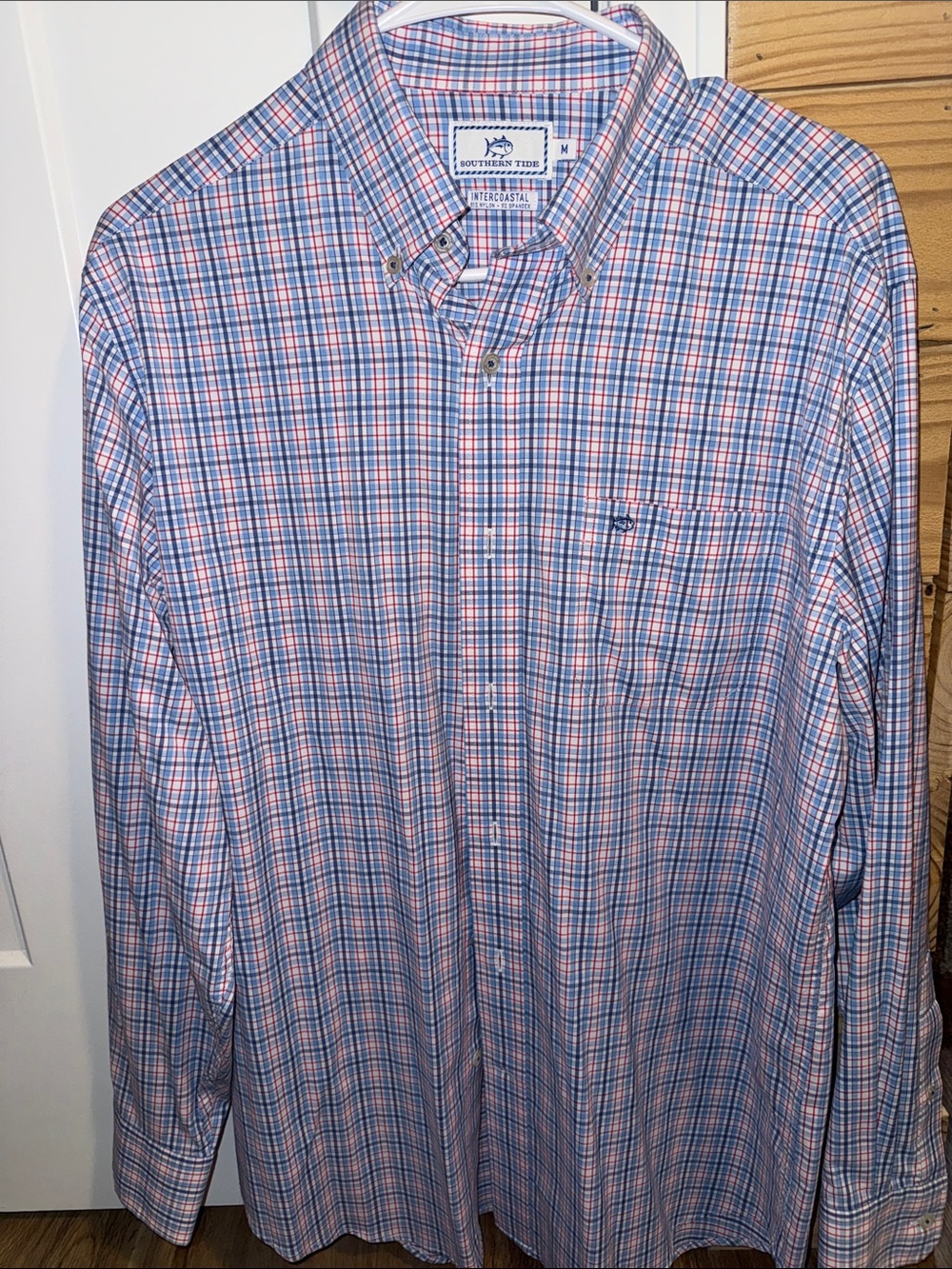 Southern Tide Men's Pink & Blue Plaid Button-Down Shirt